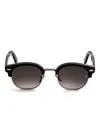 Cutler And Gross Browline Sunglasses In Black
