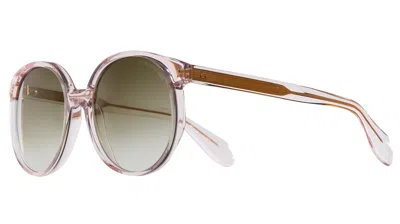 Cutler And Gross Brown Gradient Round Ladies Sunglasses Cgsn139557 004 57 In Pink
