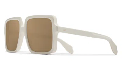 Cutler And Gross Brown Square Ladies Sunglasses Cgsn139858 003 58 In White