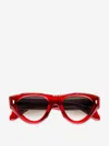 Cutler And Gross Cutler & Gross Cat Eye Oval Sunglasses In Red