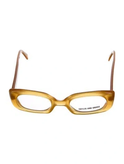 Pre-owned Cutler And Gross Cat-eye Eyeglasses In Yellow