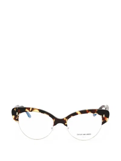 Cutler And Gross Cat-eye Glasses In Purple