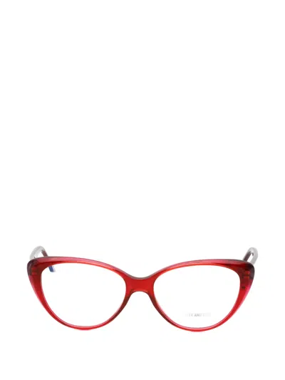 Cutler And Gross Cat-eye Glasses In Red