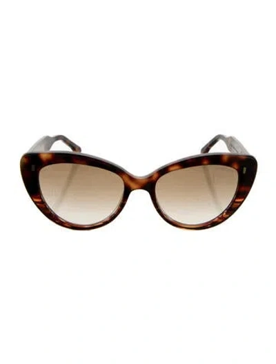 Pre-owned Cutler And Gross Cat-eye Gradient Sunglasses In Brown