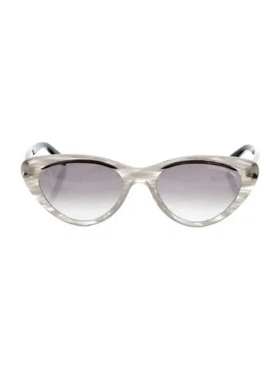 Pre-owned Cutler And Gross Cat-eye Gradient Sunglasses In Gray