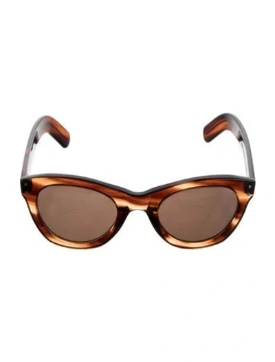 Pre-owned Cutler And Gross Cat-eye Tinted Sunglasses In Brown