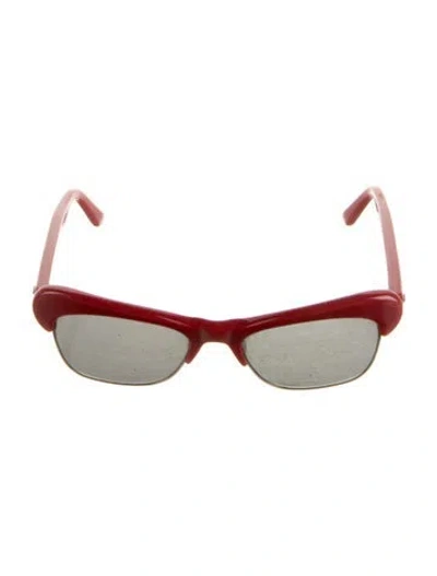 Pre-owned Cutler And Gross Cat-eye Tinted Sunglasses In Red