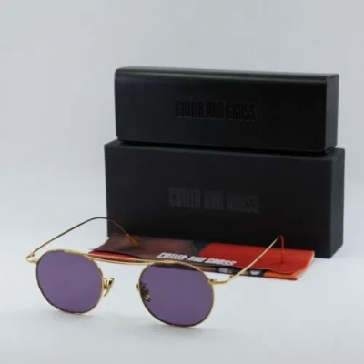 Pre-owned Cutler And Gross Cg1268gpls 001 Gold / Purple 47-23-145 Sunglasses