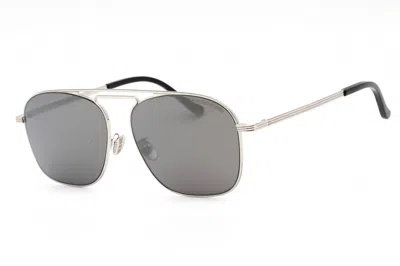 Cutler And Gross Cg1310s Rectangular Metal Frame Sunglasses In Silver