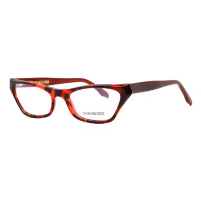 Cutler And Gross Cat-eye Glasses In Red