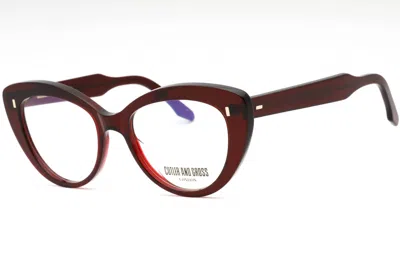 Cutler And Gross Cgop135053 Cat-eye Eyeglasses In Burgundy