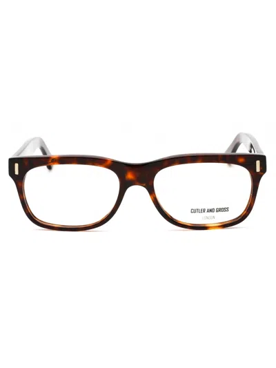Cutler And Gross Cgop136258 Mini Rectangular Eyeglasses In Brown