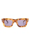 Cutler And Gross Tortoiseshell-effect Tinted Sunglasses In Brown