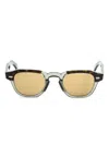 Cutler And Gross Colour-block Sunglasses In Brown