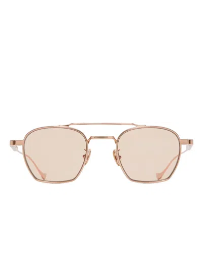 Cutler And Gross Cranley 1425 Top-bar Geometric Sunglasses In Gold