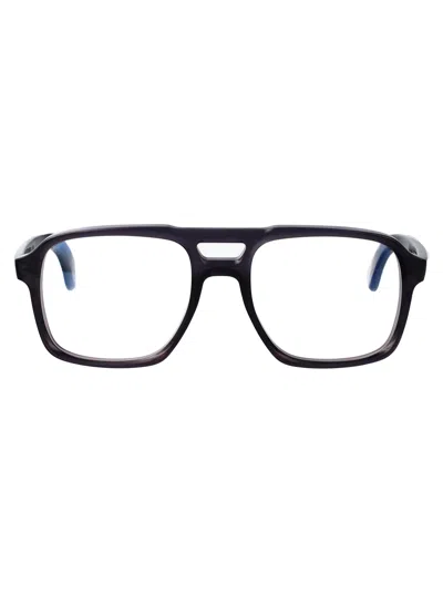 Cutler And Gross Dark Grey Acetate Glasses In Black
