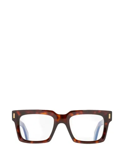 Cutler And Gross Dark Turtle Geometric Frame Glasses In Brown