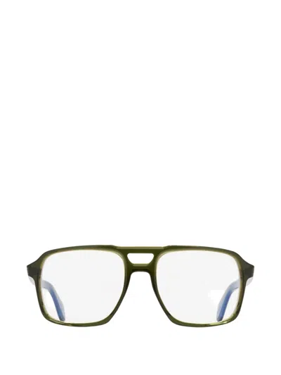 Cutler And Gross Double-bridge Pilot-frame Glasses In Green