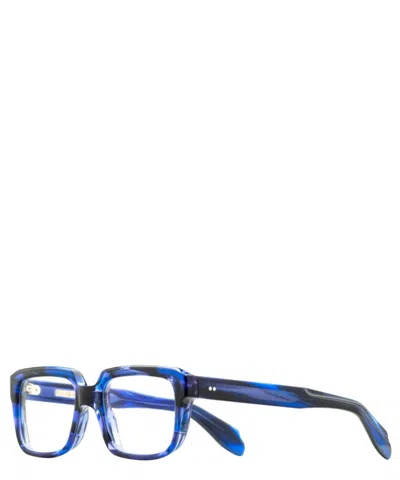 Cutler And Gross Eyeglasses 9289-04 54mm Striped Blue Havana Acetate Optical Glasses In Crl