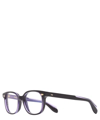 Cutler And Gross Eyeglasses Cgop 9990-01 Purple On Black In Crl
