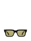 Cutler And Gross 1401 D-frame Tortoiseshell Acetate Sunglasses In Black On Havana