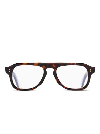 Cutler And Gross Geometric-frame Glasses In Brown