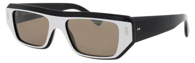 Cutler And Gross Geometric Frame Sunglasses In Black