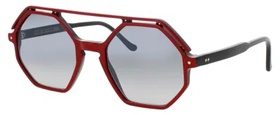 Cutler And Gross Geometric Sunglasses In Red