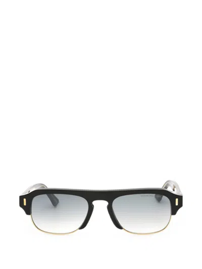 Cutler And Gross Cg1353s Oval Acetate Sunglasses In Black