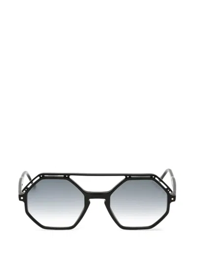 Cutler And Gross Geometric-frame Sunglasses In Blue