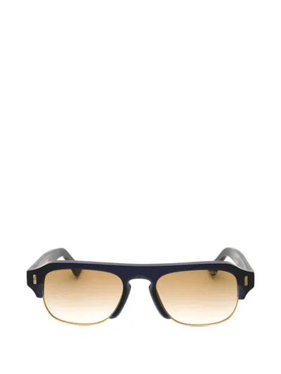 Cutler And Gross Geometric-frame Sunglasses In Black