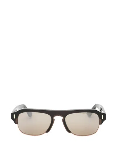 Cutler And Gross Geometric-frame Sunglasses In Multi