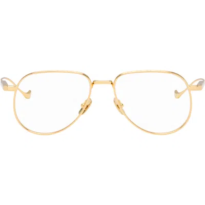 Cutler And Gross Gold Pembroke 1429 Aviator Optical Glsases
