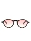 Cutler And Gross Gr08 Round-frame Sunglasses In 褐色