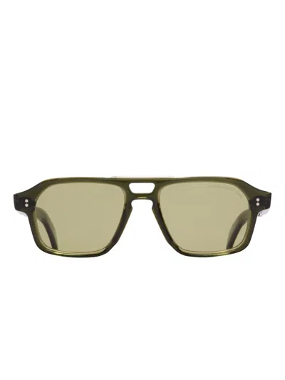 Cutler And Gross Gr15 Square-frame Sunglasses In Green