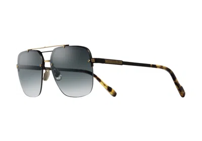 Cutler And Gross Grey Gradient Pilot Sunglasses Cgsn137360 001 60 In Black
