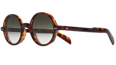 Cutler And Gross Grey Green Gradient Round Unisex Sunglasses Cgsngr0148 002 48 In Brown