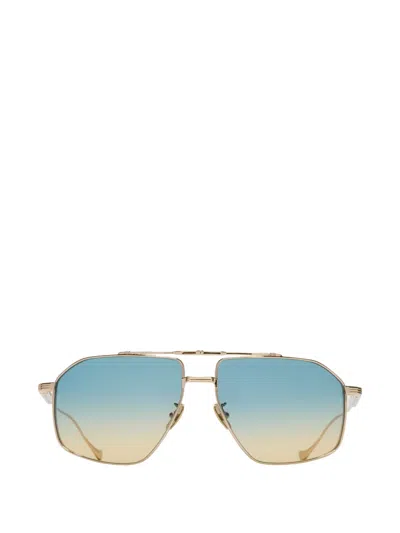 Cutler And Gross Kensington Geometric Sunglasses In Gold