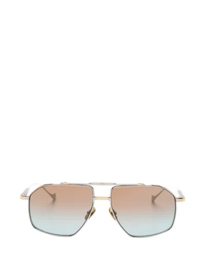 Cutler And Gross Kensington Geometric-frame Sunglasses In Brown