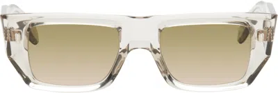 Cutler And Gross 1413 Rectangle-frame Sunglasses In Sand Crystal
