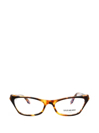Cutler And Gross Tortoiseshell-effect Cat-eye Glasses In Brown