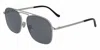 Cutler And Gross Men's Aviator Sunglasses In Silver/black/metallic / Grey In Multi