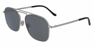 Cutler And Gross Men's Aviator Sunglasses In Silver/black/metallic / Grey In Multi