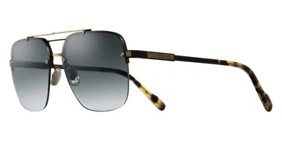Cutler And Gross Men's Cgsn137360 Sunglasses In Black Gold / Grey Gradient In Multi