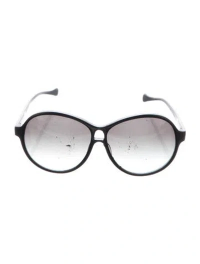 Pre-owned Cutler And Gross Oversize Gradient Sunglasses In Black