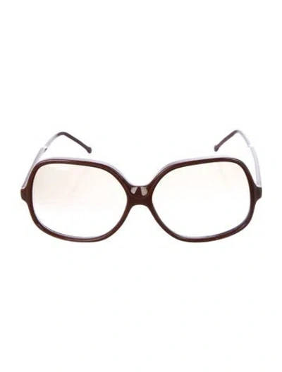Pre-owned Cutler And Gross Oversize Gradient Sunglasses In Brown