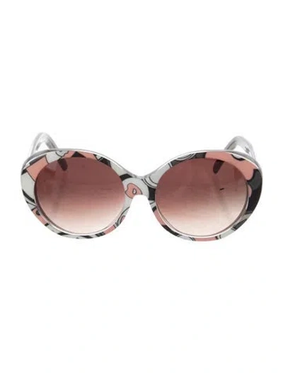 Pre-owned Cutler And Gross Oversize Gradient Sunglasses In Pink