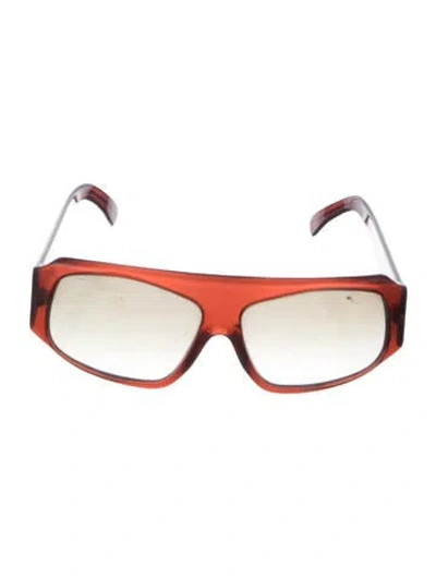 Pre-owned Cutler And Gross Oversize Tinted Sunglasses In Brown/clear