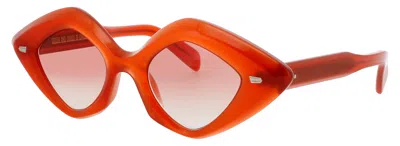 Cutler And Gross Oversized Cat-eye Sunglasses In Orange