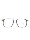 Cutler And Gross Pilot-frame Glasses In Black
